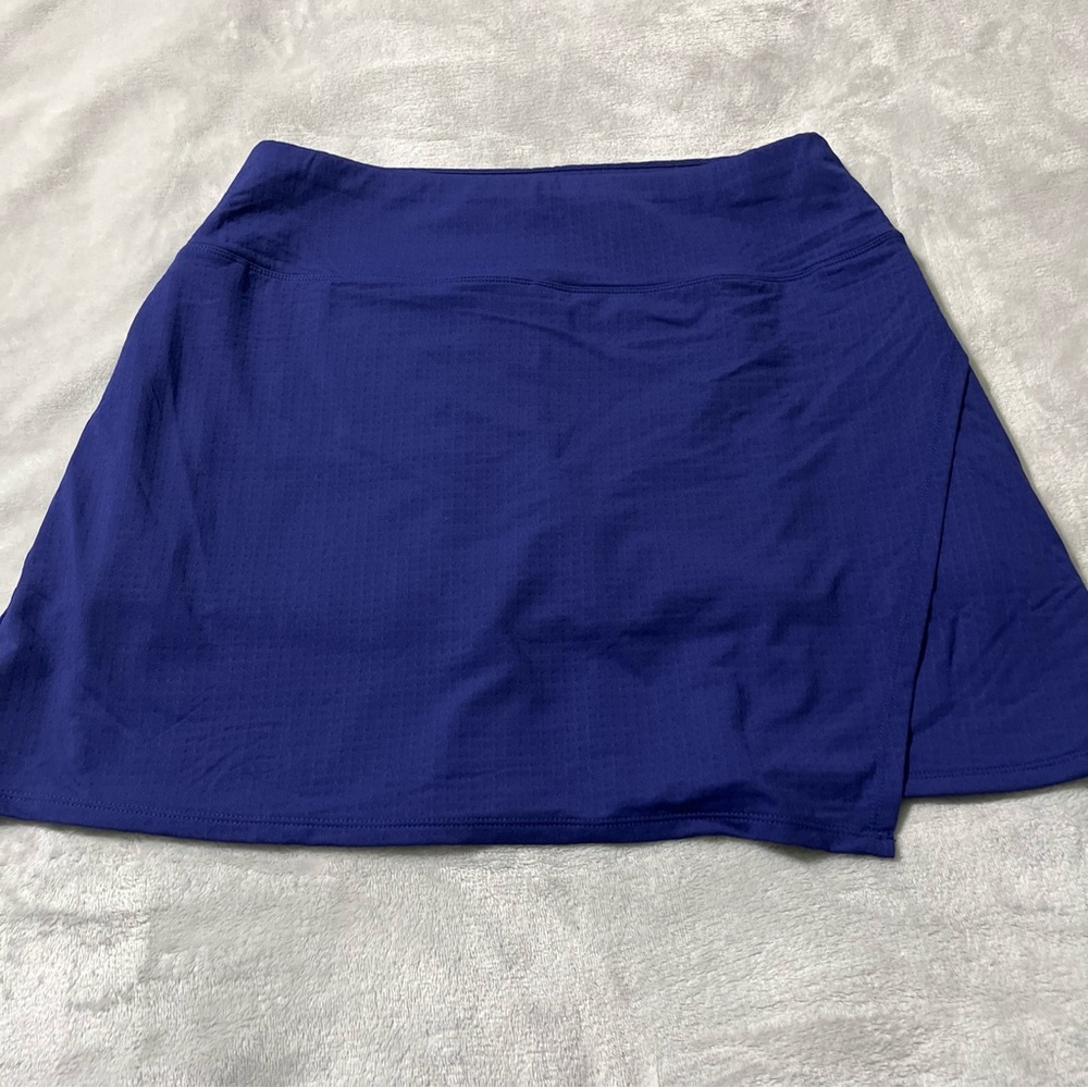 COPY - IBKUL Women’s Blue M Faux Wrap Skort Golf Tennis Cool Feel Quick Dry Poc…